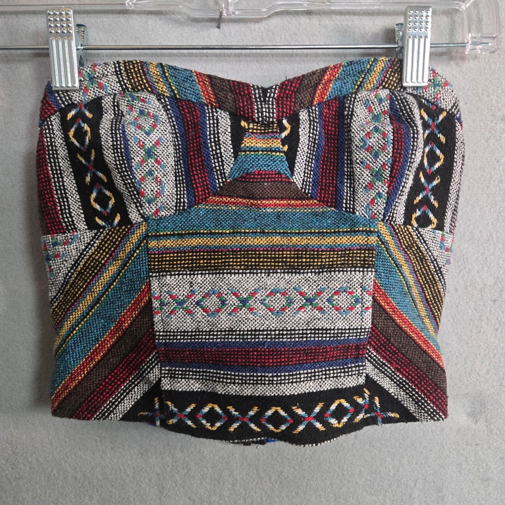 Staring at Stars Southwestern Woven Bustier Crop Top Multi-Color Size 0 Boho